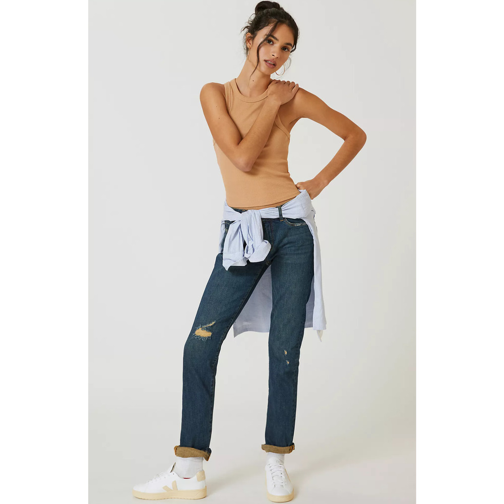 Anthropologie Pilcro Distressed Slim Boyfriend Jeans - 27 Waist